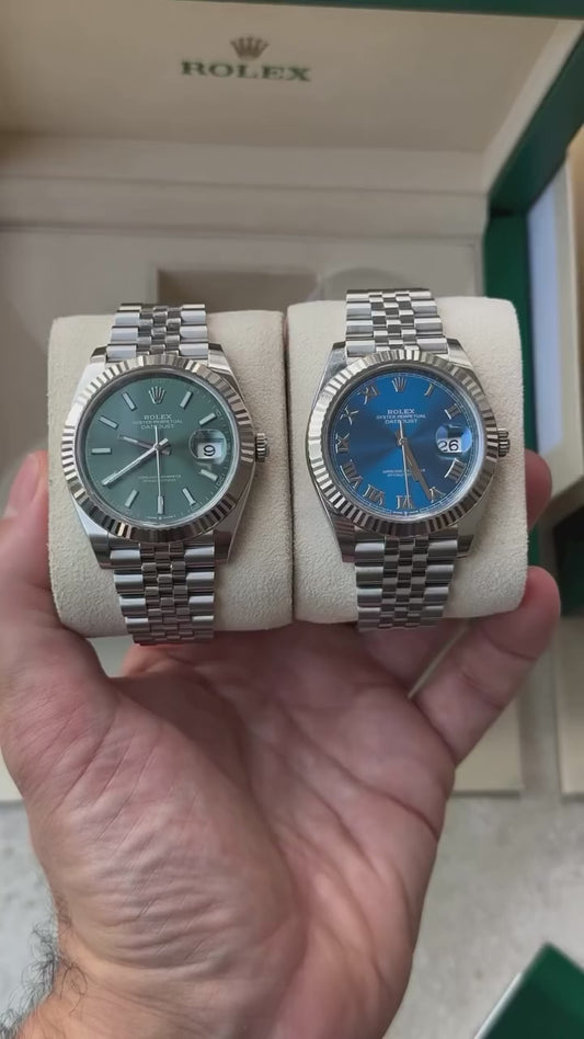 DISPONÍVEIS ROLEX DATEJUST 41mm GREEN MINT ou AZURRO ?